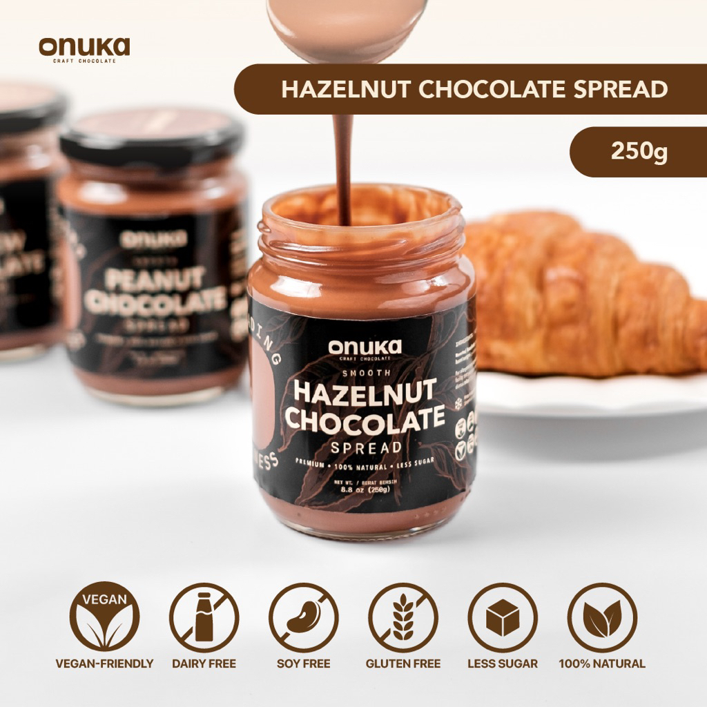 

Onuka Hazelnut Chocolate Spread / Selai Coklat Rendah Gula