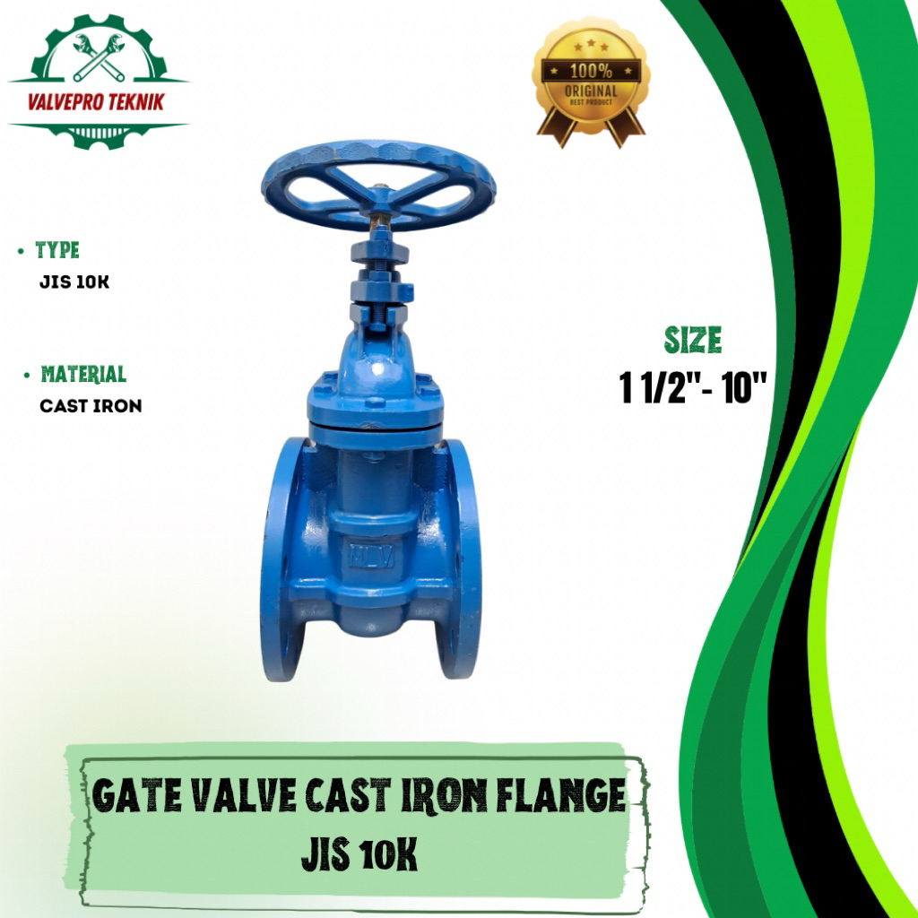 GATE VALVE 8” INCH CAST IRON FLANGE JIS 10K ORIGINAL