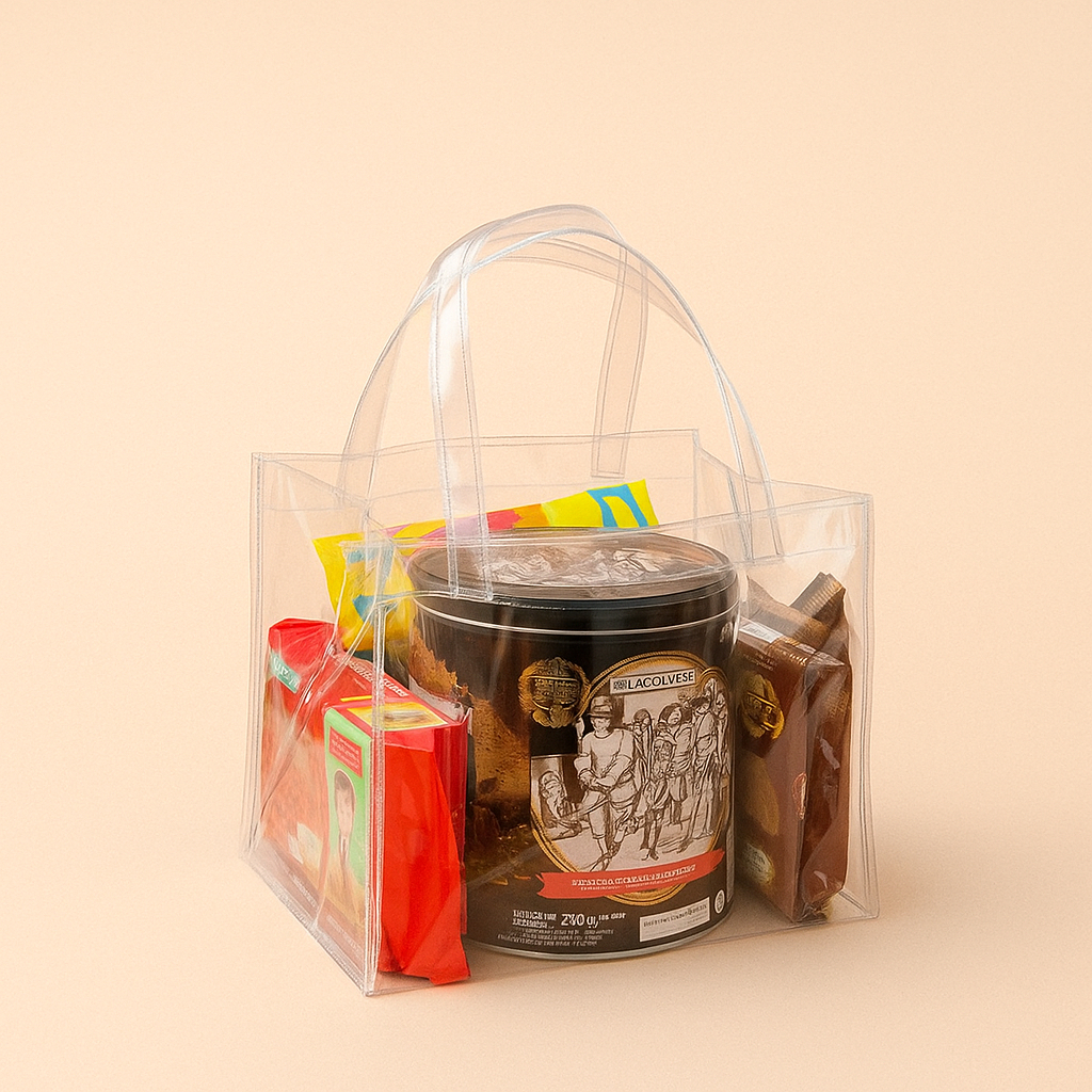 

Tas Goodie Bag Souvenir 20x10x15 Mika Transparan tipis