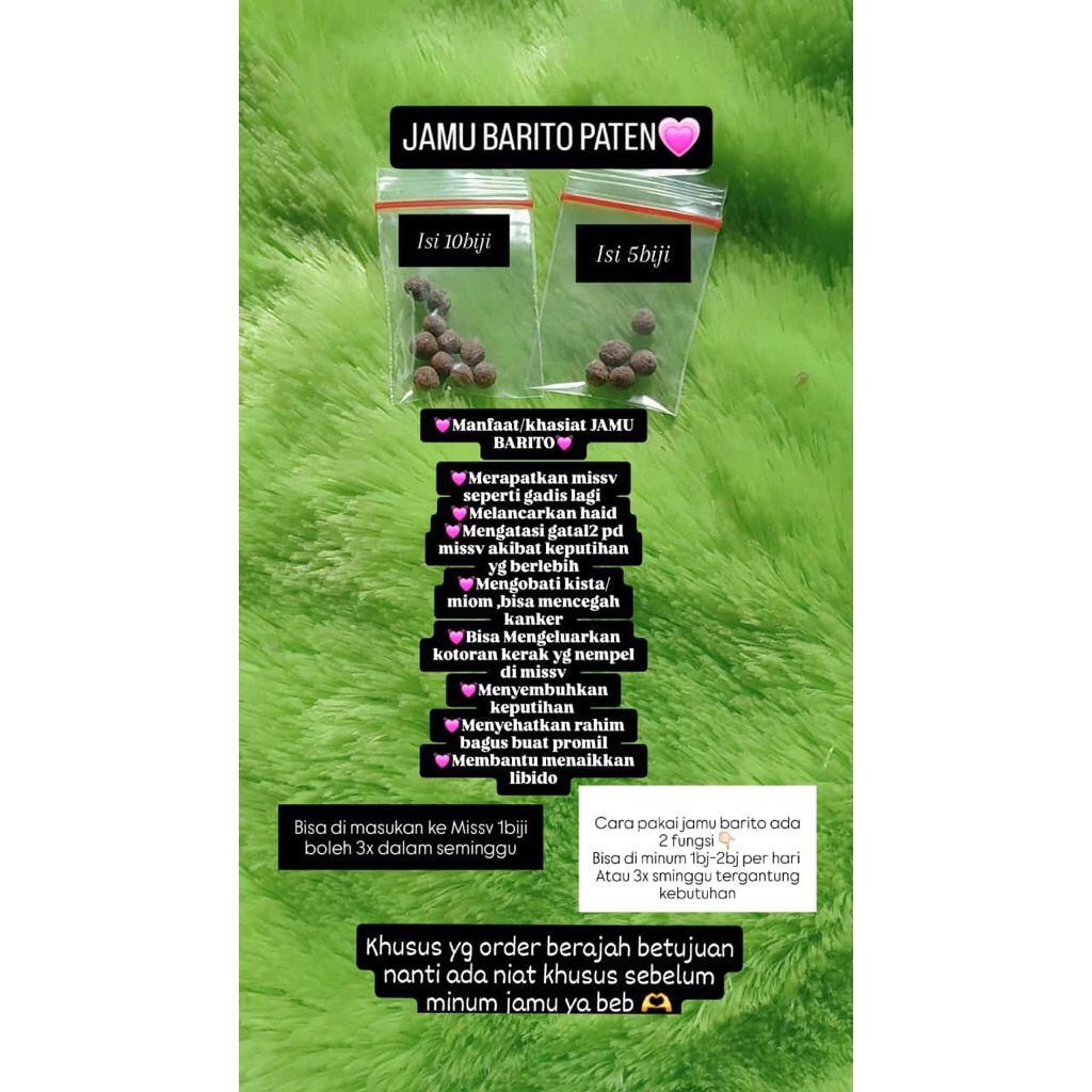 

jamu Barito isi 10 biji