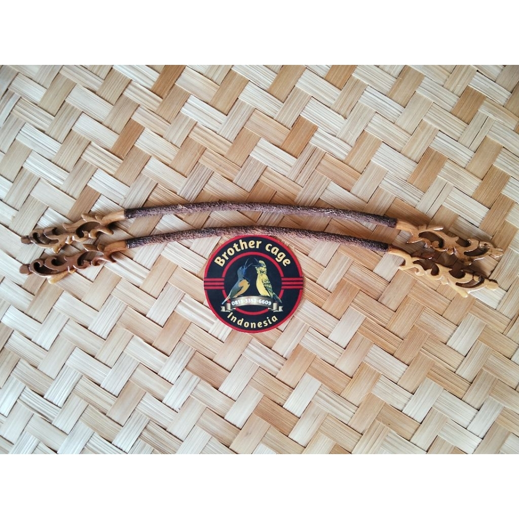 Pureblies_ Tangkringan Ukir Asem Bali Sogon/Konin Lengkung Isi 2 Posisi Sejajar