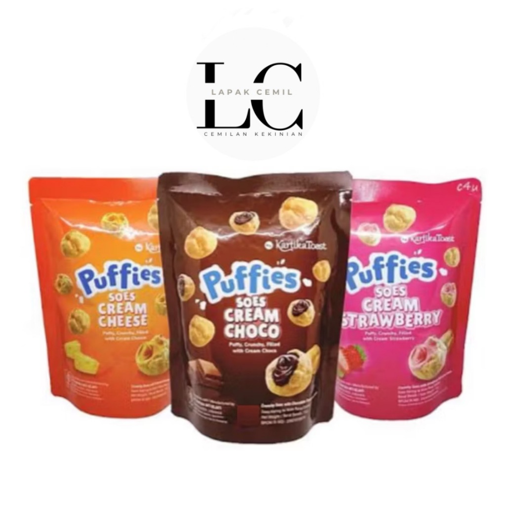 

Puffies Soes Kartika Sari 33gram/ Puffies Soes Cream Choco/ Puffies Soes Cream Cheese/ Kartika Toast