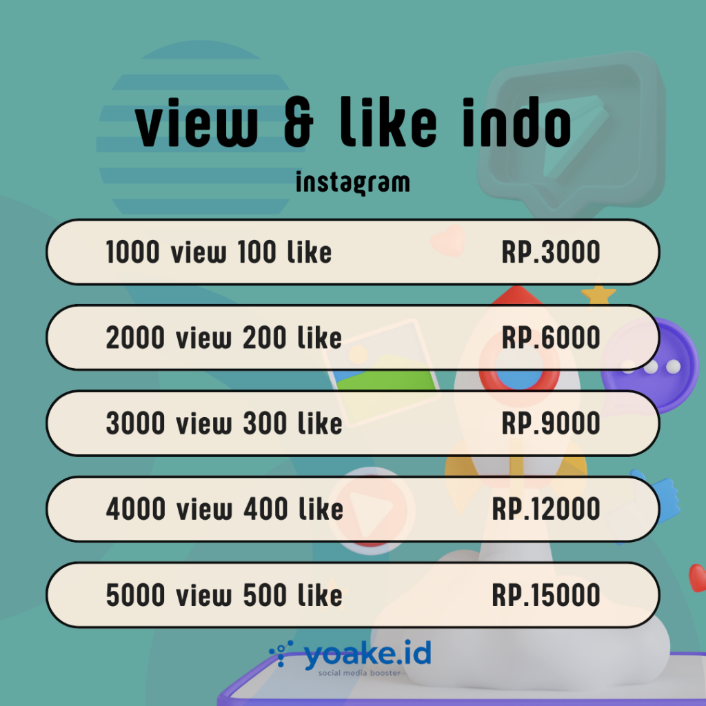 YOAKE PROMO Like 𝗜𝗚 INDO Termurah Proses Cepat Likes INST4GR4M Reels IGTV Potingan Real Aktif INDO M