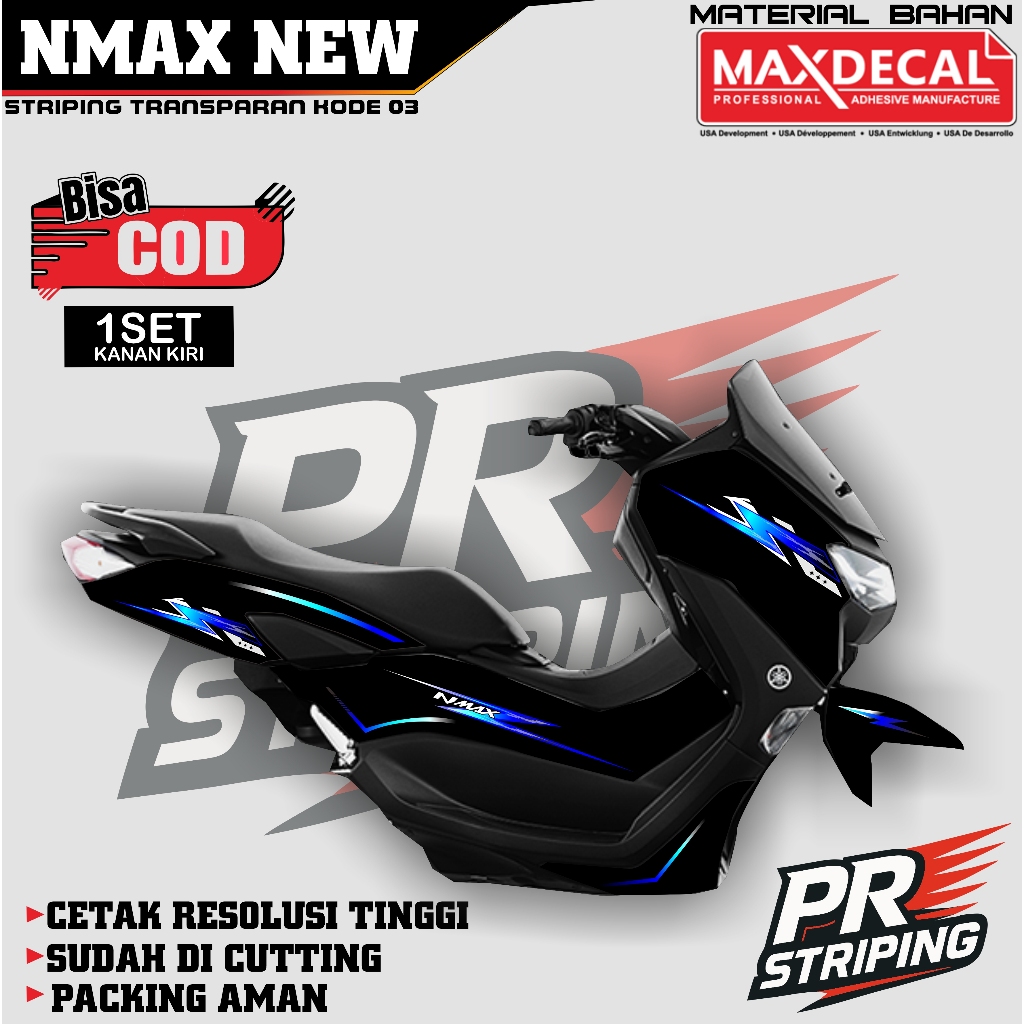 Striping NMAX NEW Variasi Striping NMAX NEW TRANSPARAN maxdecal #03