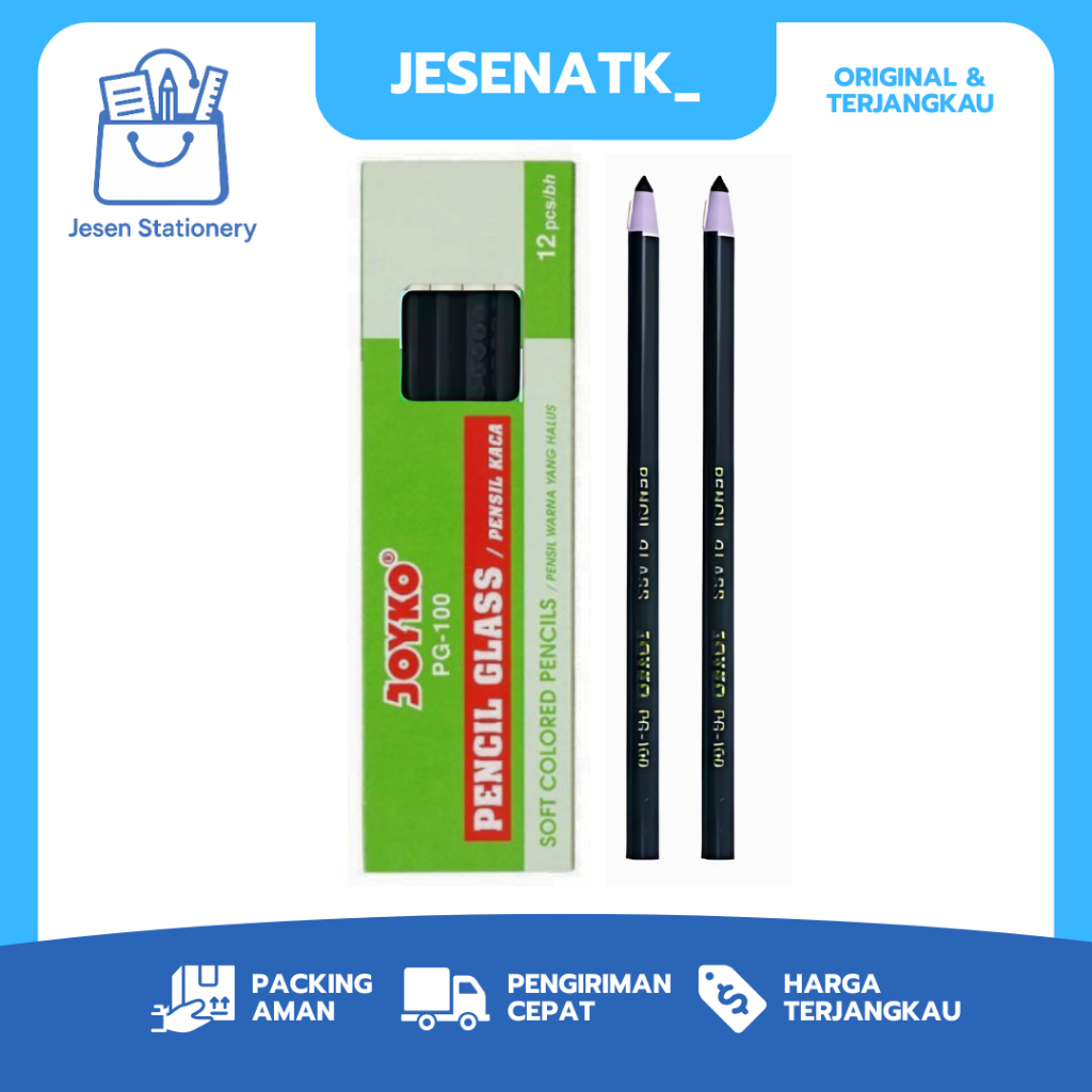 

Pensil Kaca Joyko PG 100 Tulis di Kaca, Keramik, Plastik – Permanen & Anti Luntur! [12 Pcs)