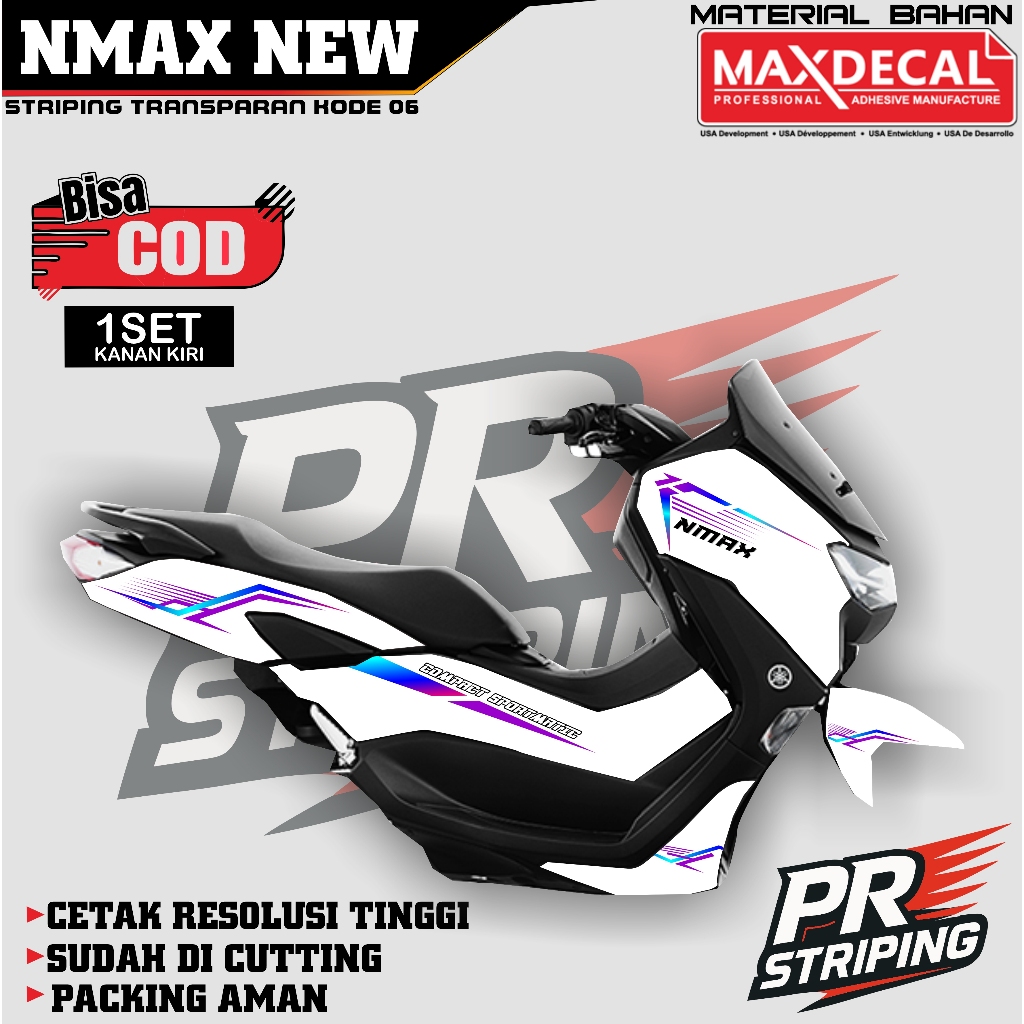 Striping NMAX NEW Variasi Striping NMAX NEW TRANSPARAN maxdecal #06