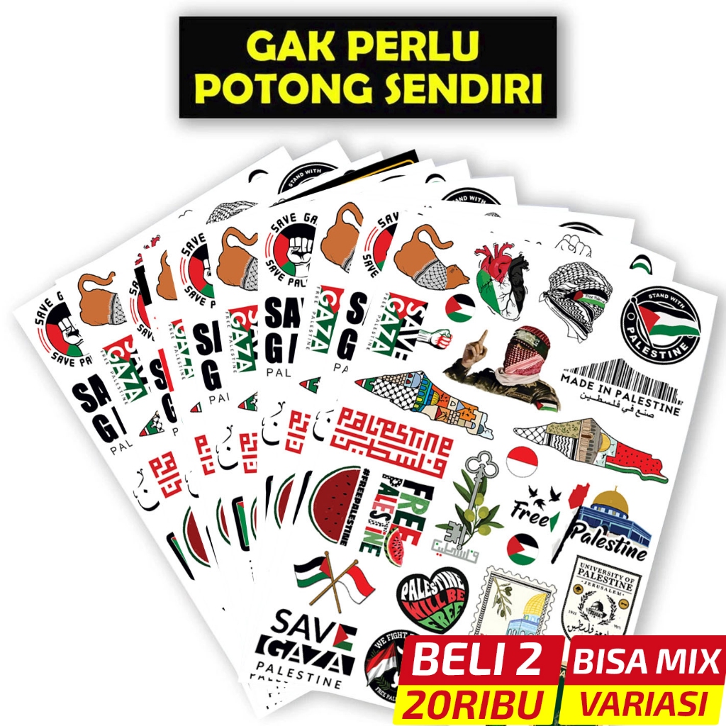 Stiker Palestina, Stiker Free Palestine, Stiker Palestine, Stiker Motor Free Palestina