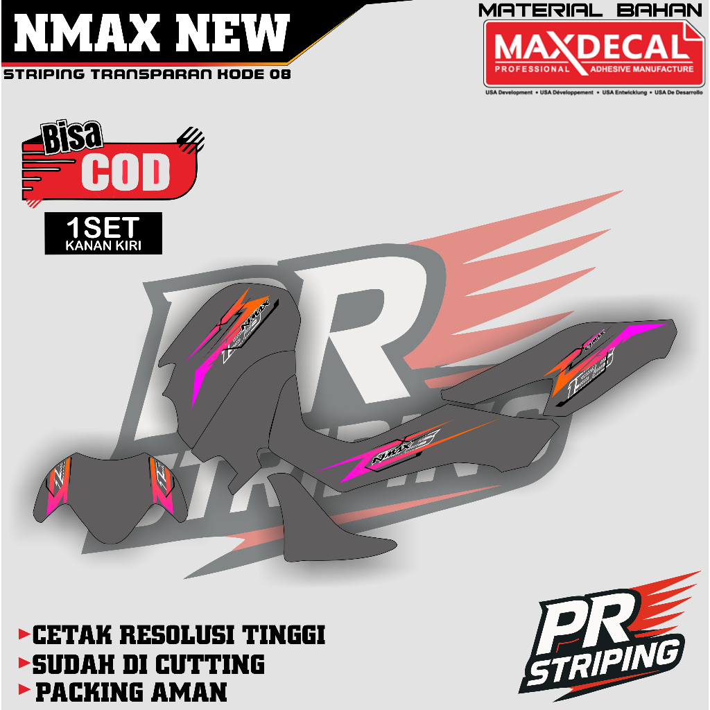 Striping NMAX NEW Variasi Striping NMAX NEW TRANSPARAN maxdecal #08
