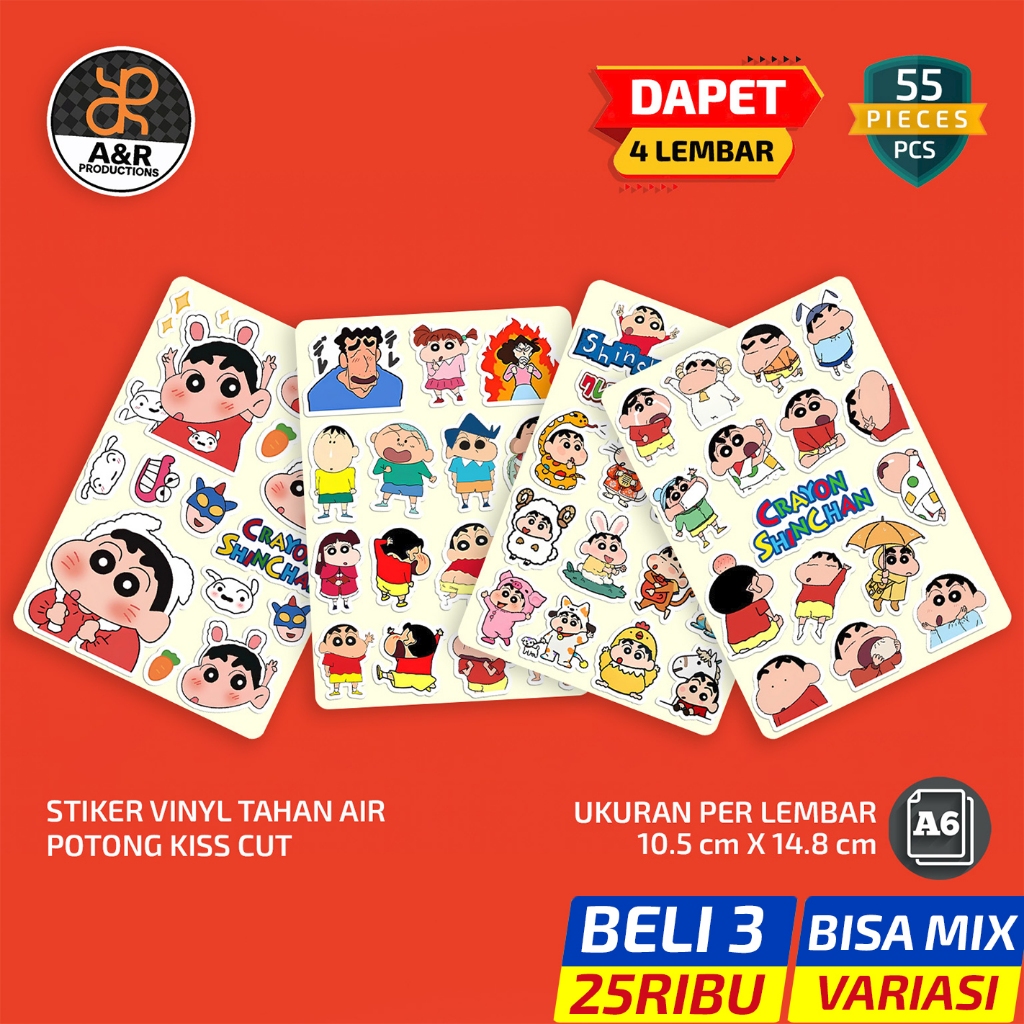 

Stiker Crayon Sinchan Lucu, Potong Pola Kiss Cut – Vinyl Tahan Air, Siap Tempel