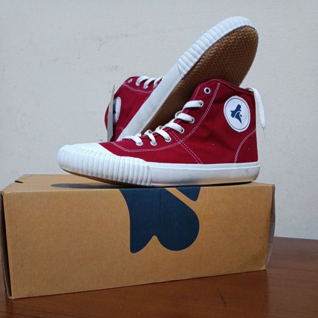 vulcan HI classic brodo, sepatu brodo, BRODO, red WS, RED WS, sepatu merah, sneakers