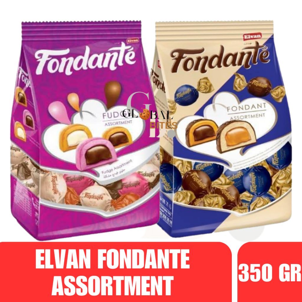 

ELVAN FONDANTE Fondant Fudge 350 GRAM Assortment Mix Coklat / Fondante