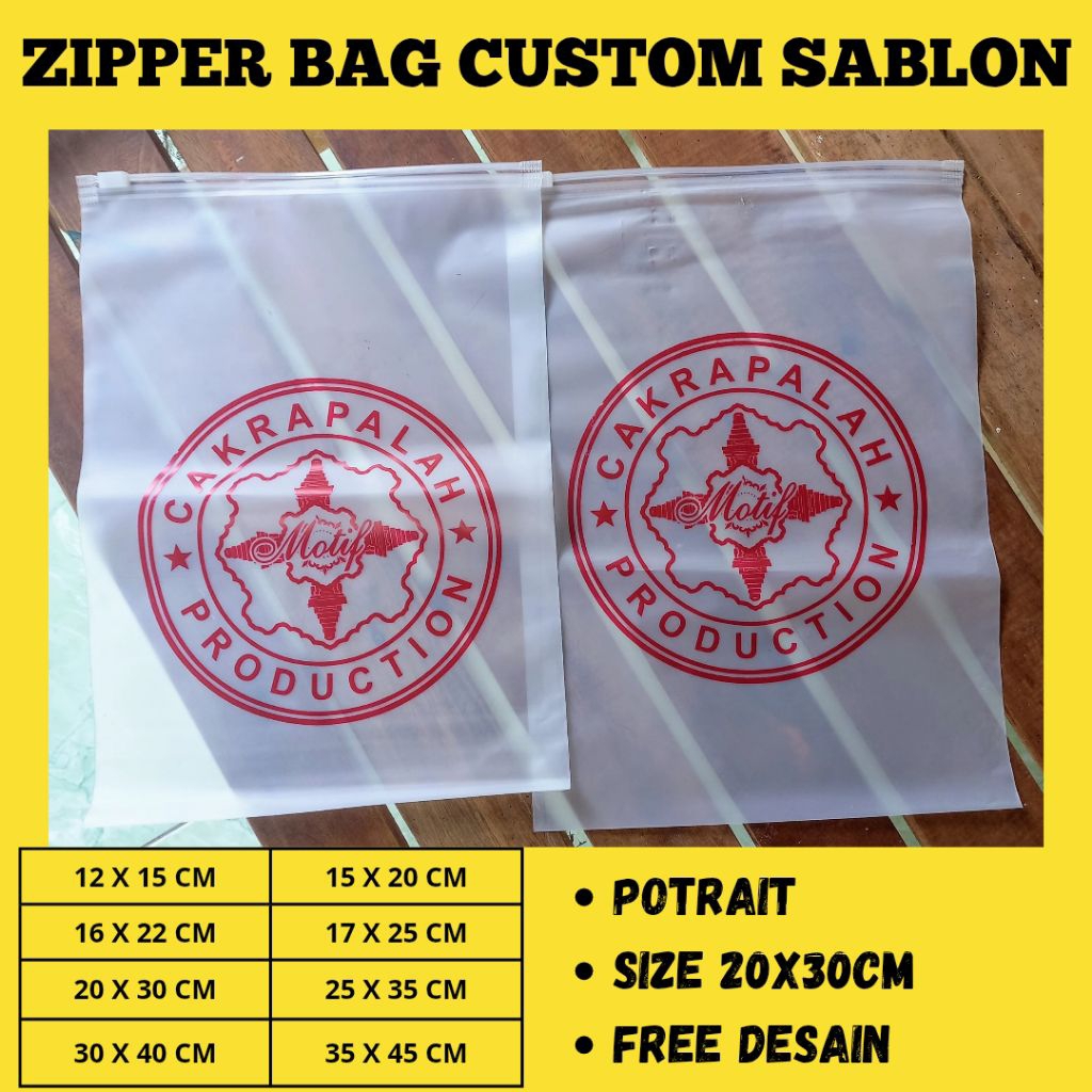 

Zipper Bag Custom Sablon 25x35 – Minimal Order 50pcs