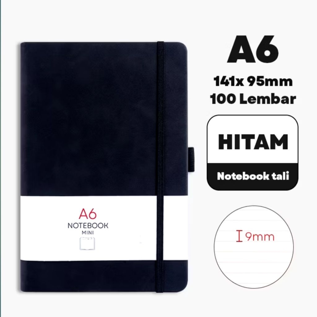 

NoteBook Tali A6 / Buku Diary Kecil ScrapBook Mini ISI 100 Lembar