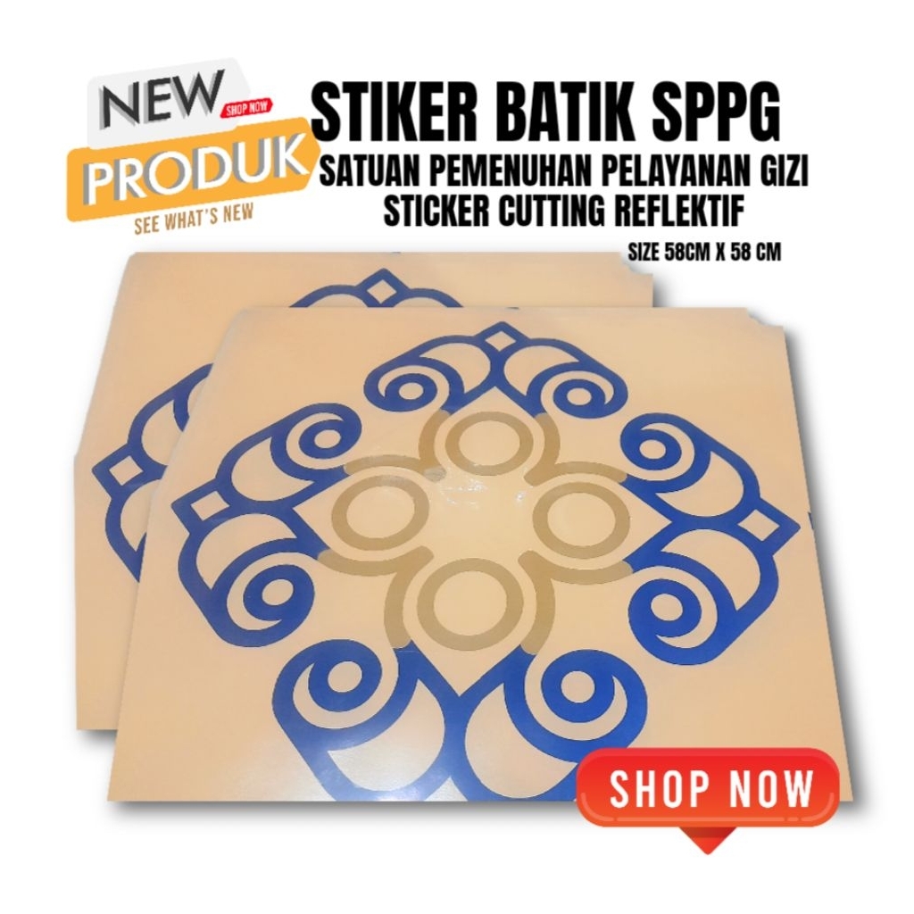 Stiker Batik SPPG sticker Batik BGN Satuan Pelayanan pemenuhan gizi badan gizi
