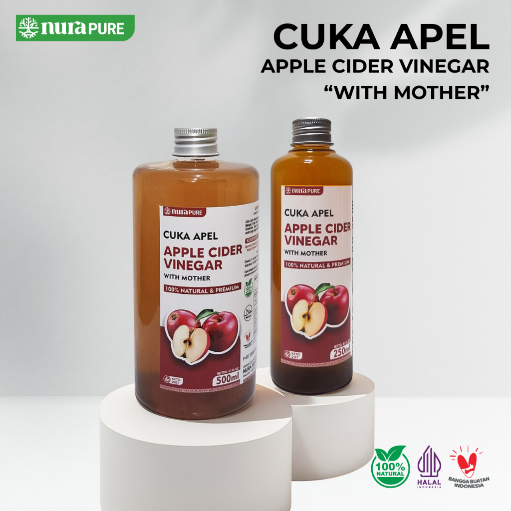 

NuraPure Cuka Apel Original / Apple Cider Vinnegar With Mother - Minuman Diet Detox