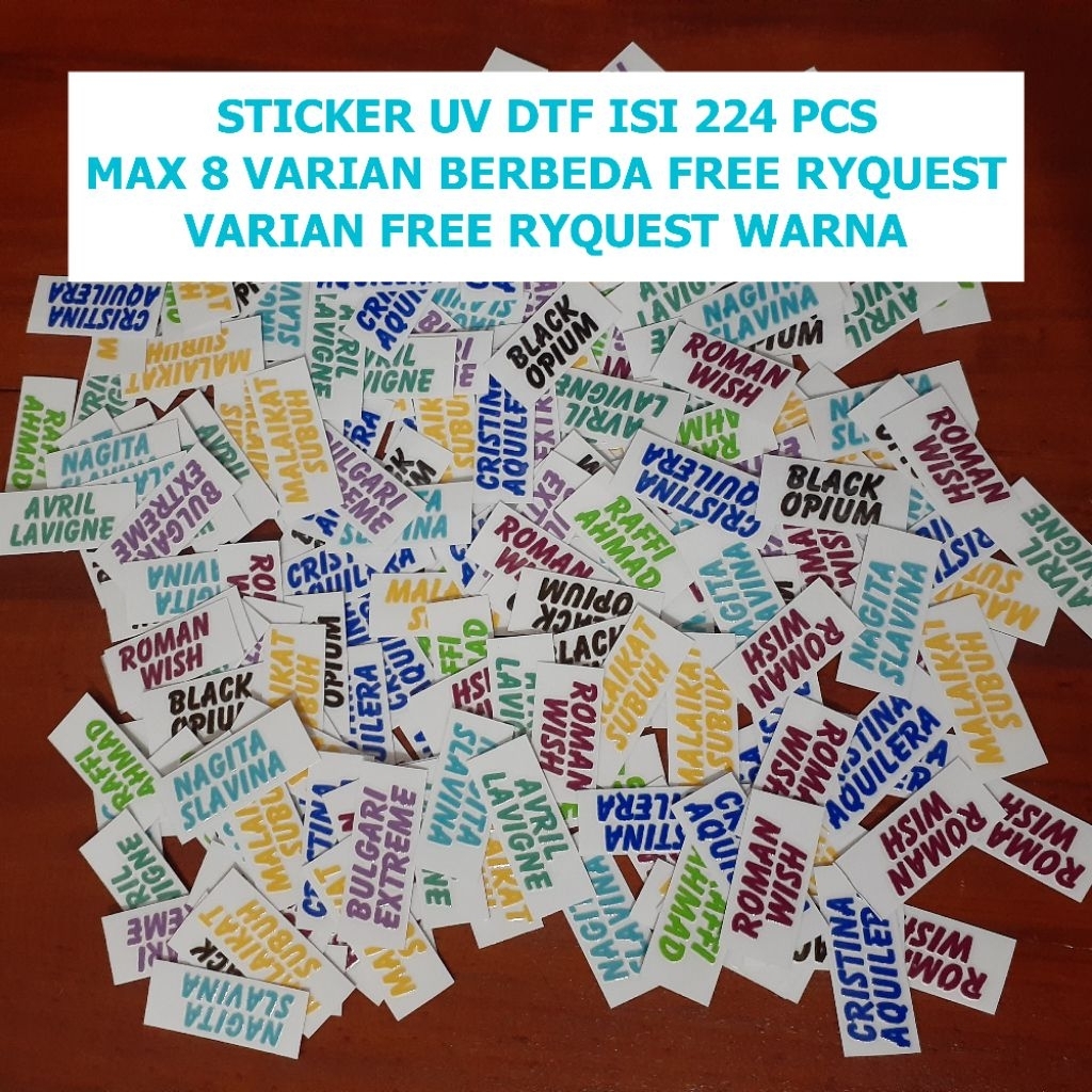 

Sticker UV DTF/Sticker parfum/Sticker Timbul/Sticker nama parfum/cetak Sticker