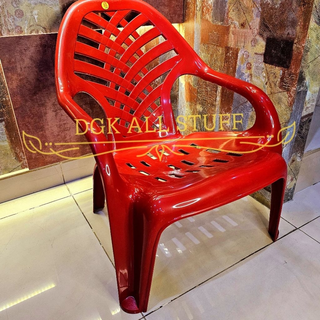 Kursi Santai Biasa Sandar Sandaran Sender Senderan Plastik GM Warna Merah Biru Hijau MURAH PROMO