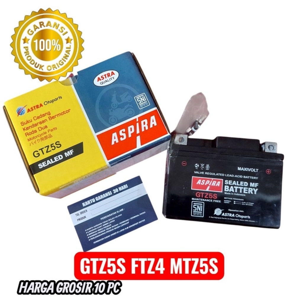 Aki Motor Full Kering Beat Vario Fi Gtz5s Mtz5s Ftz5s Original Asli 10 Pcs