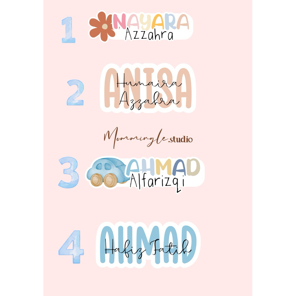 

Sticker Label Nama Custom