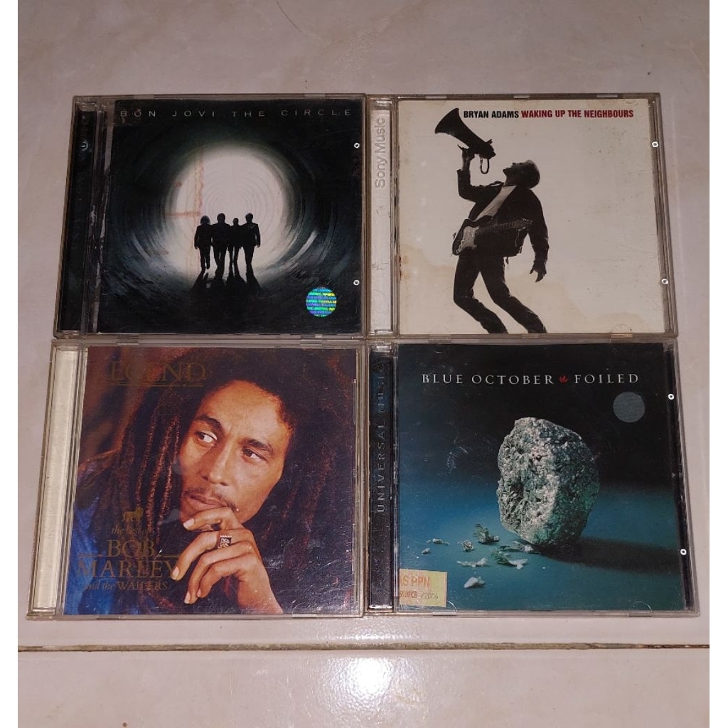 cd BON JOVI-The Circle / BRYAN ADAMS-WAKING Up The Neighbours (2) / BOB MARLEY-Legend / BLUE OCTOBER