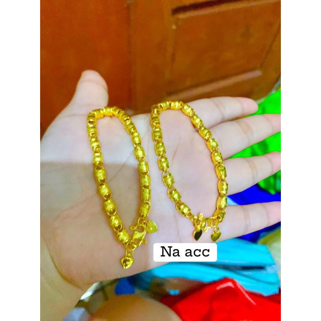 Gelang G*UCI 2 suku lapis emas