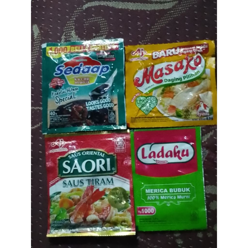 

Kecap Sedaap+Masako+Saori Saus Tiram+Ladaku Paket 3Ad (TRB147)
