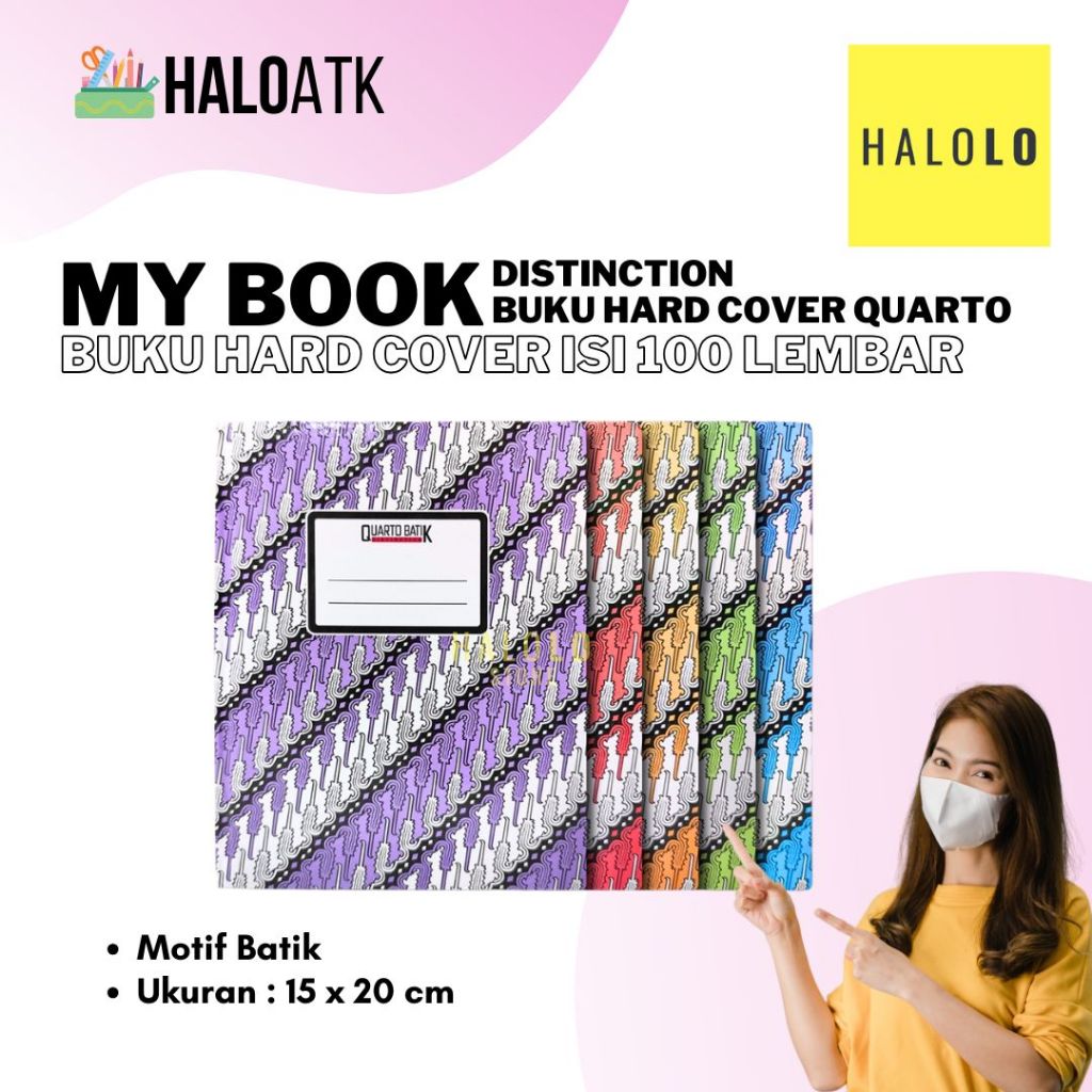 

Buku Tulis Hard Cover Buku Kwarto Isi 100 Lembar Motif Batik My Book Distinction 15 x 20 cm