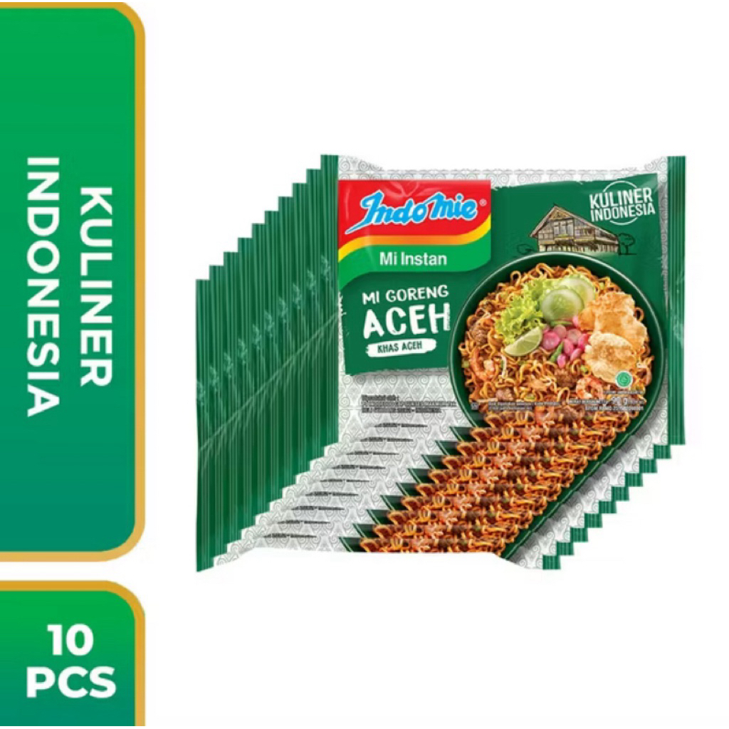 

Indomie Mi Goreng Aceh – 10 Bungkus | Mi Instan Rasa Rempah Khas Kuliner Indonesia | Sembako Express