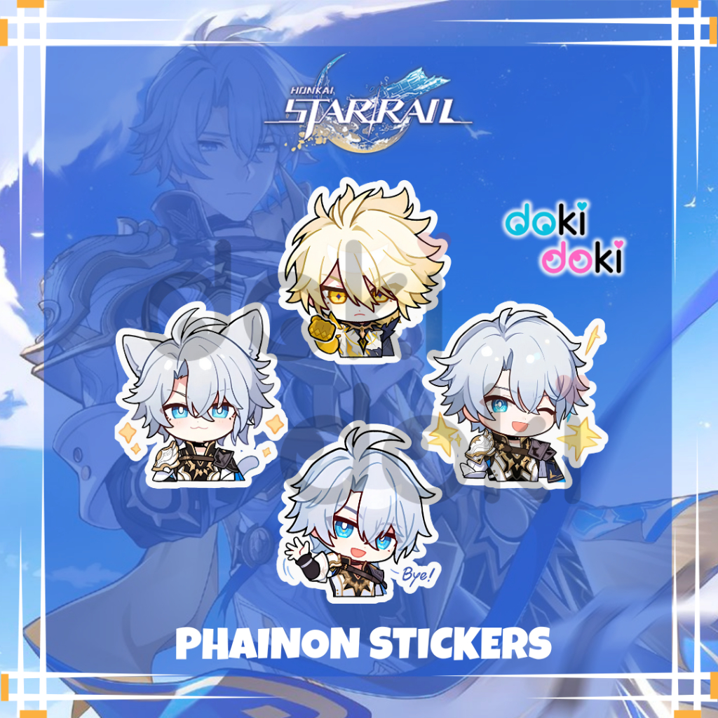 

8 PCS STICKER PHAINON HONKAI STAR RAIL STIKER VINYL WATERPROOF