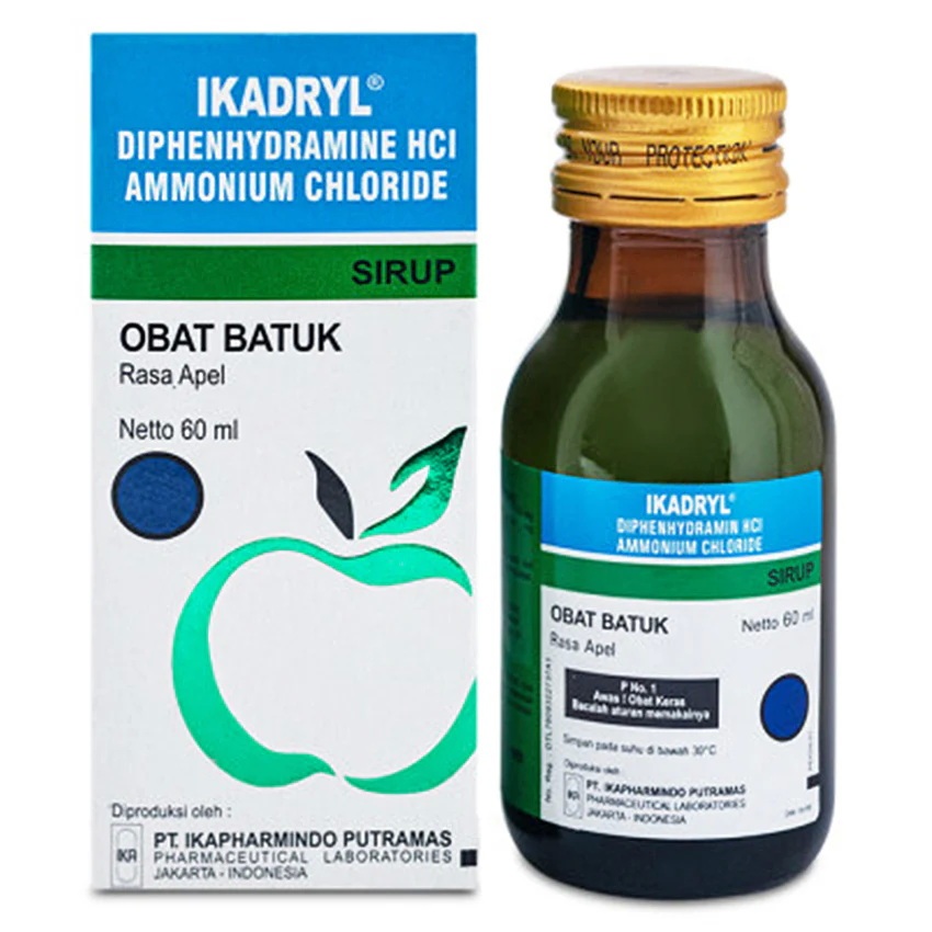 Ikadryl untuk Meredakan Batuk & Melegakan Pernafasan (60 ml) / Obat Batuk