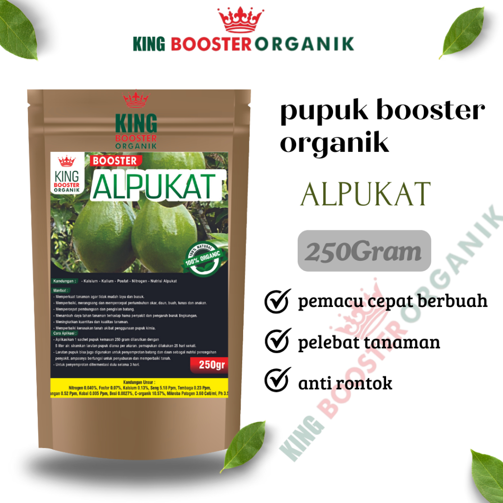 Pupuk Booster Alpukat Organik Agar Cepat Berbuah Lebat Vitamin Perangsang Pembuahan Buah Saat Sedang