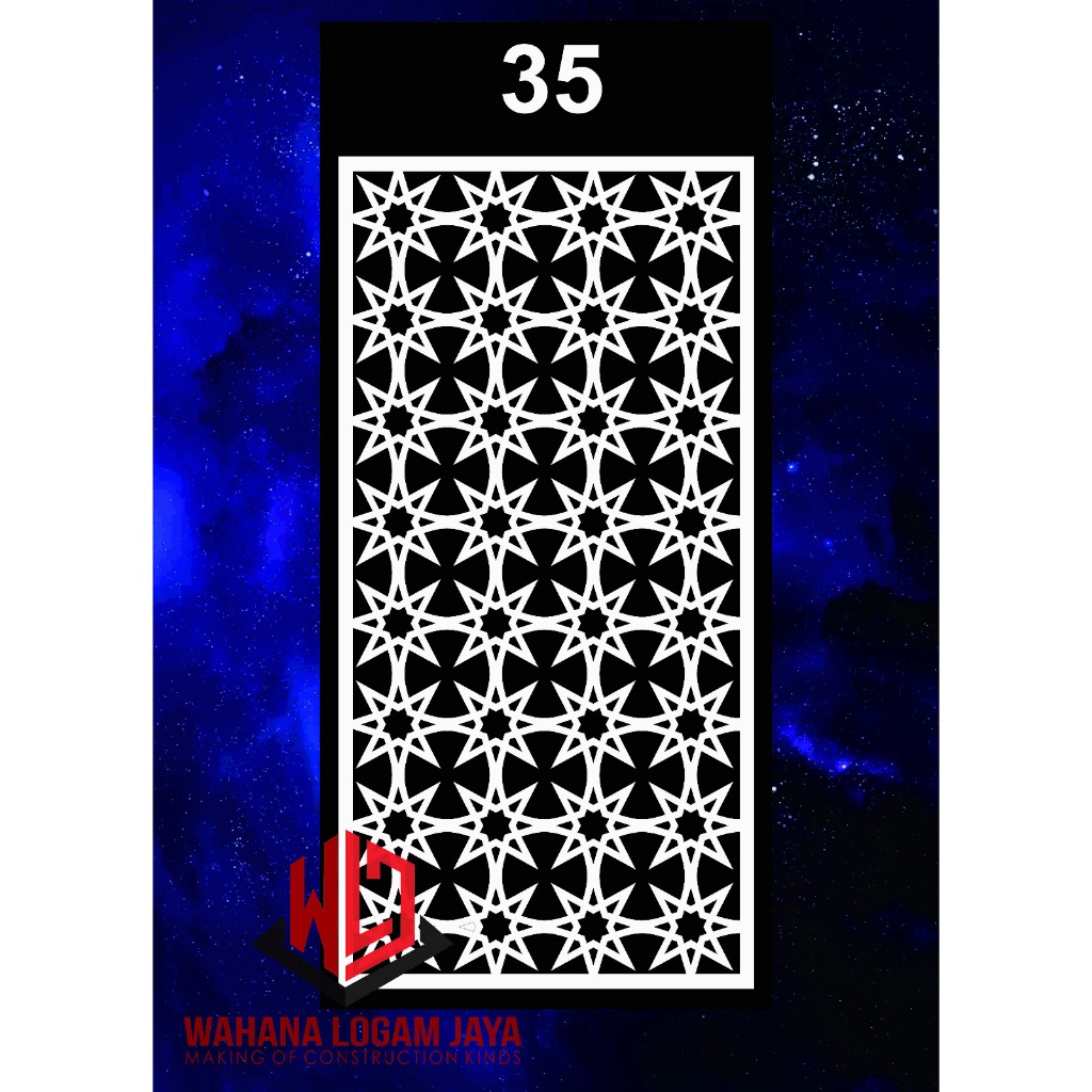 PVC PLAFON MOTIF BINTANG | LASER CUTTING PVC FOAM BOARD ORNAMEN RUMAH KRAWANGAN UKURAN 80CM X 40CM