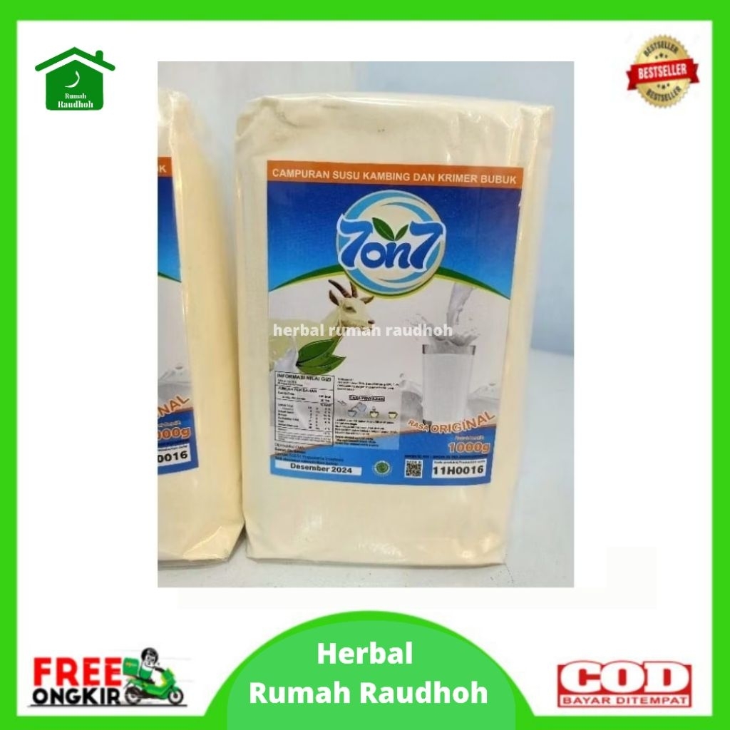 

SUSU KAMBING ETAWA BUBUK 7on7 KEMASAN 1 KG - RASA ORIGINAL