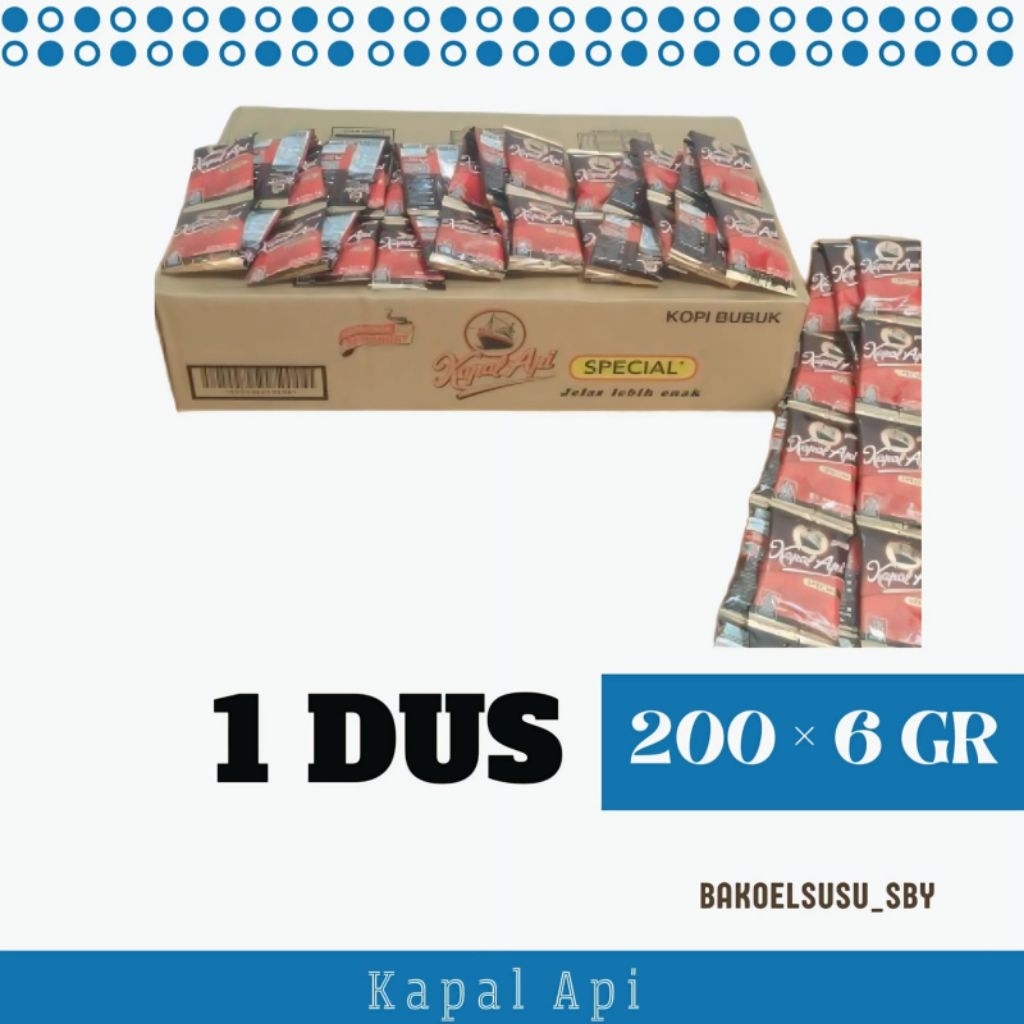 

Kopi Kapal Api Special Mini Kemasan Renteng 200 × 6 gr (1 Karton)