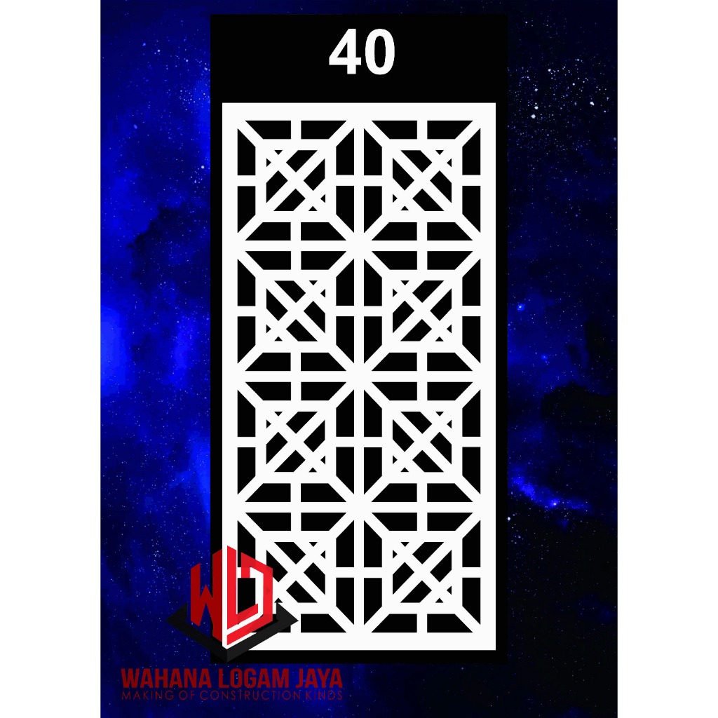 Cutting Krawangan Motif Bahan PVC Foam Board - Ornamen Rumah Minimalis - Laser Cutting Custom Corak