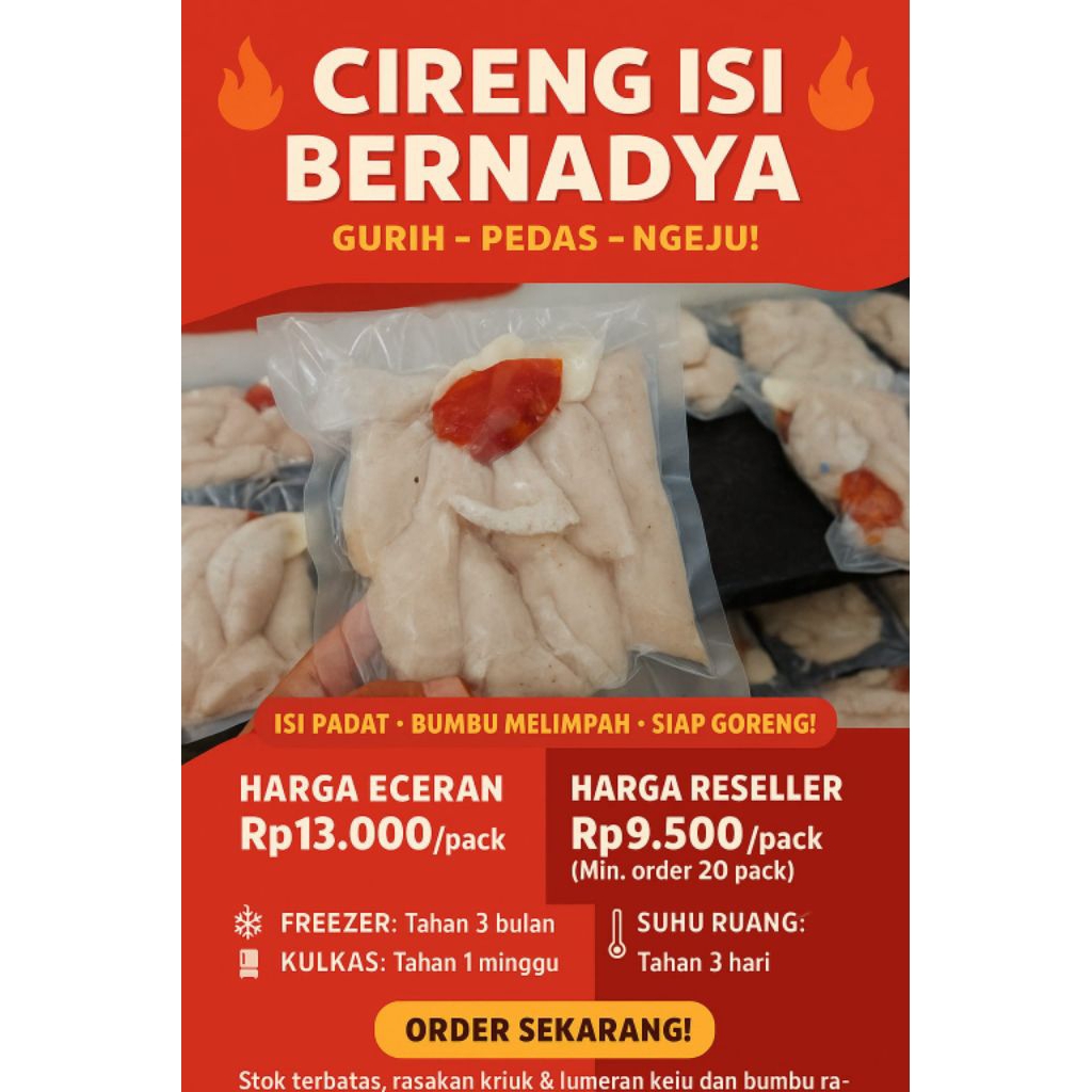 

CIRENG ISI AYAM SUWIR BEST SELLER
