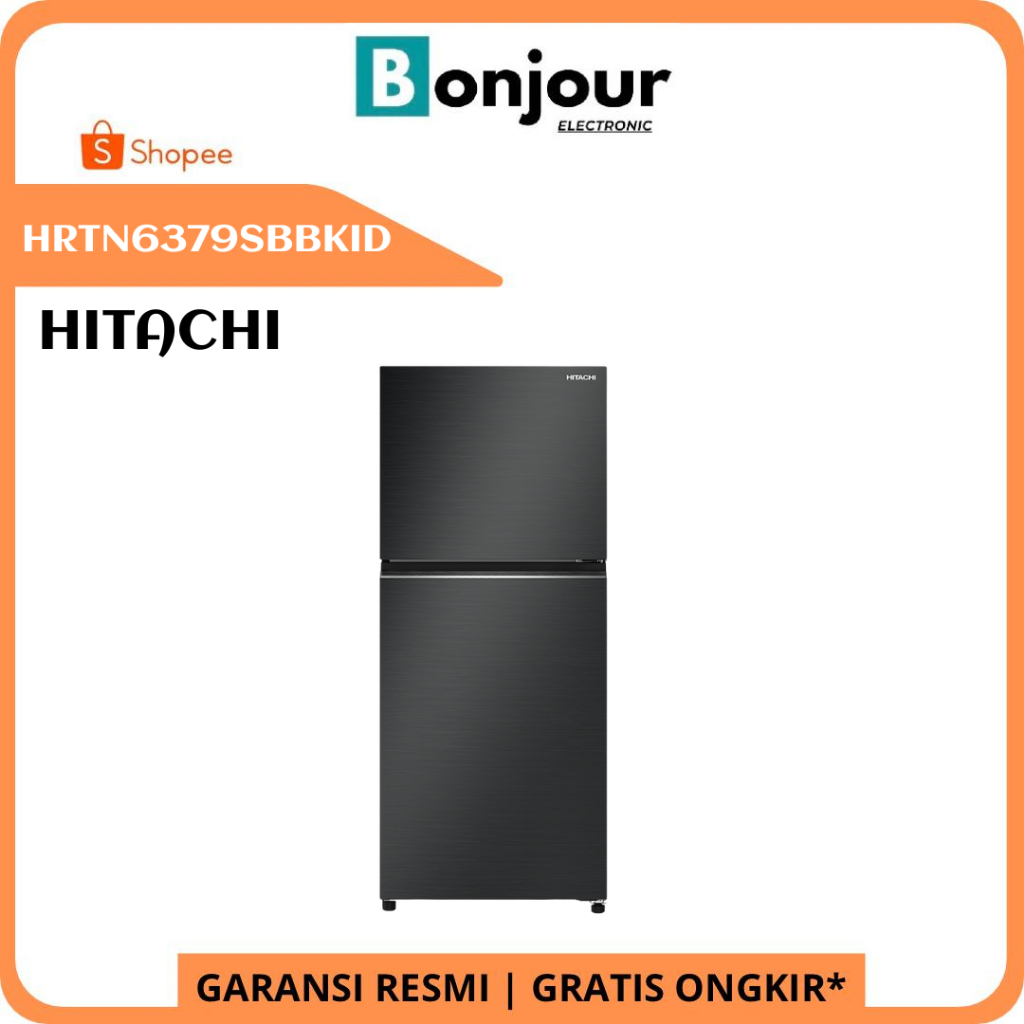Kulkas Hitachi 2 Pintu HRTN6379SBBKID 344 Liter Kulkas Inverter Hitachi