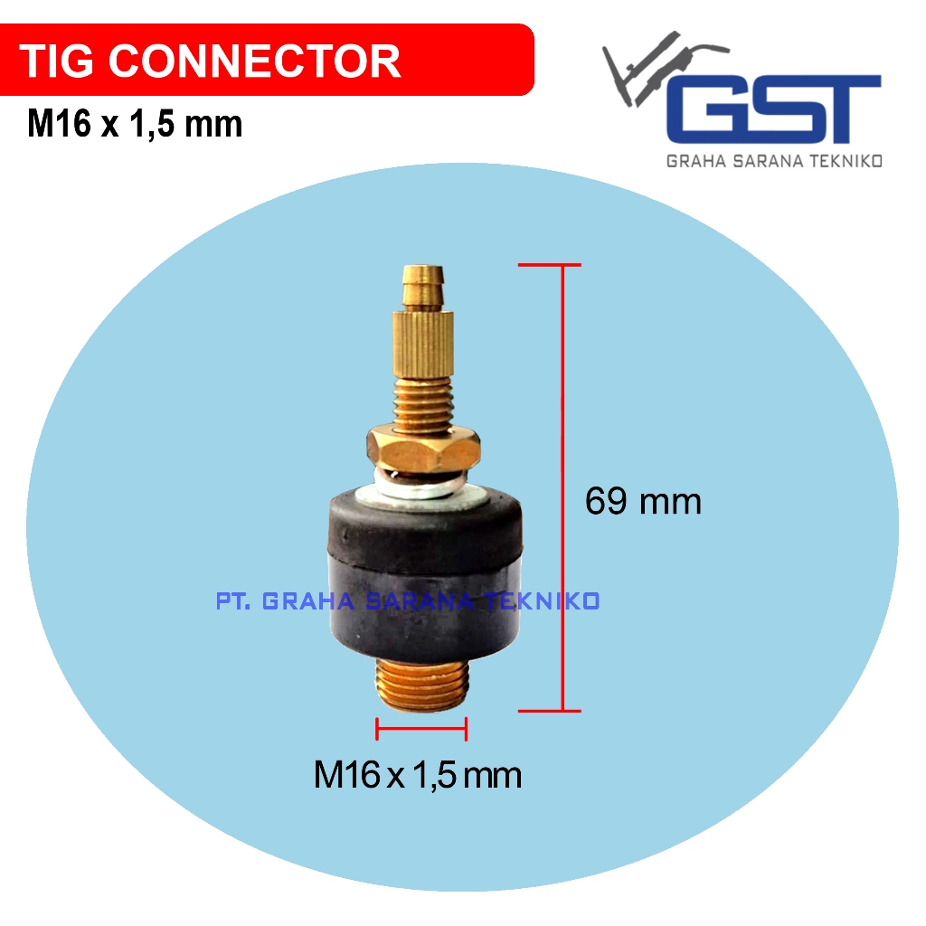 10-25 TIG Argon Las Gas Listrik Konektor Welding Electricity Quick Connector Mesin Machine Las - Tig