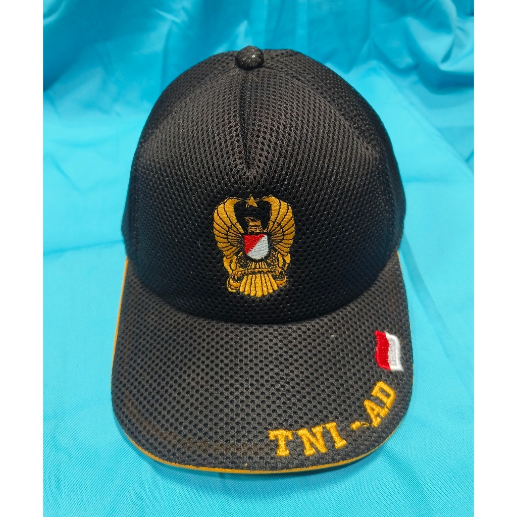 Topi Jaring TNI AD Ekapasi (Hitam Ku) - Topi Jaring Ekapaksi - Topi Jaring - Topi TNI AD