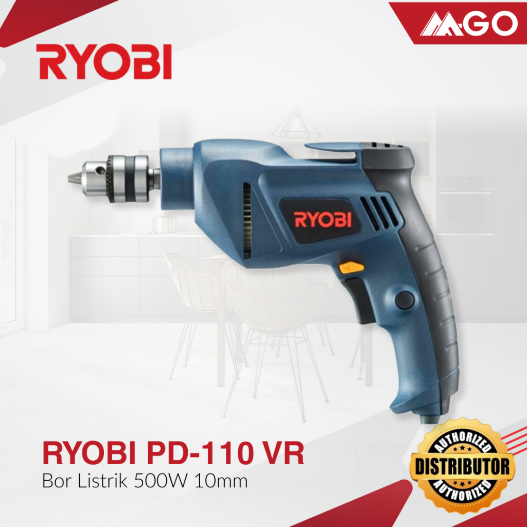 Ryobi Corded Drill 10mm D-110VR – Bor Listrik Serbaguna Kayu & Besi