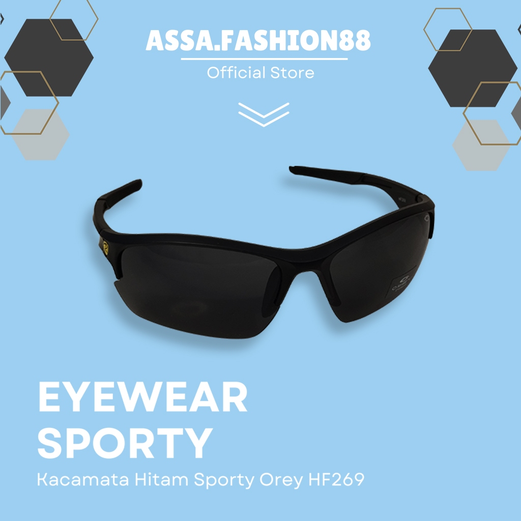 Kacamata Sporty Orey HF269 - Kaca Mata Sport Eyewear Terbaru Kekinian Trending Murah Pria & Wanita