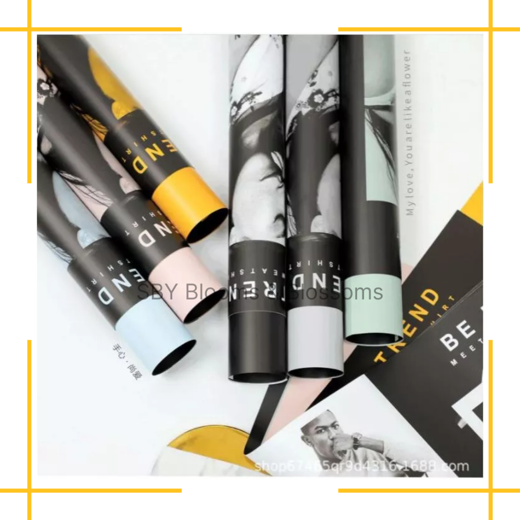 

KB6014 Kertas buket bunga cellophane flower wrapping paper motif majalah tabloid