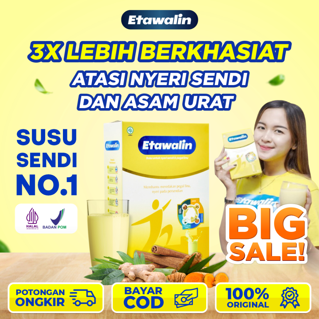 

Etawalin 6.6 BIG SALE!! Susu Etawalin 100% Original- 3x Lebih Berkhasiat Atasi Nyeri Sendi Asam Urat Rematik & Tulang