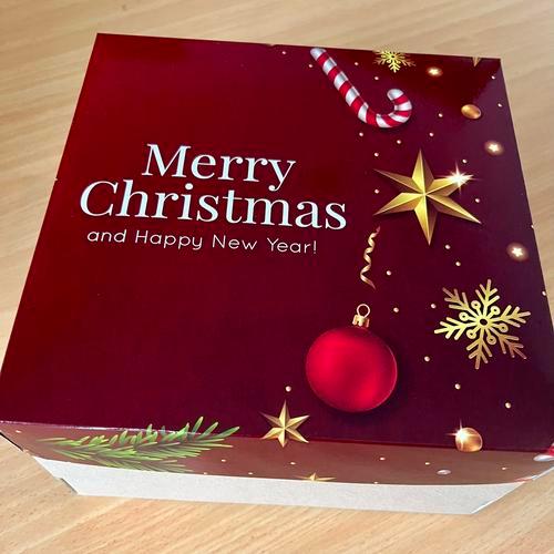 

dus kemasan kue ukuran 30x30x16 edisi natal sprinkle christmas box packaging hampers