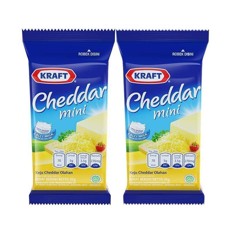 

TERMURAH Keju Chedar Merk Kraft Mini Kemasan 35gr 1 Renteng 8 Sachet