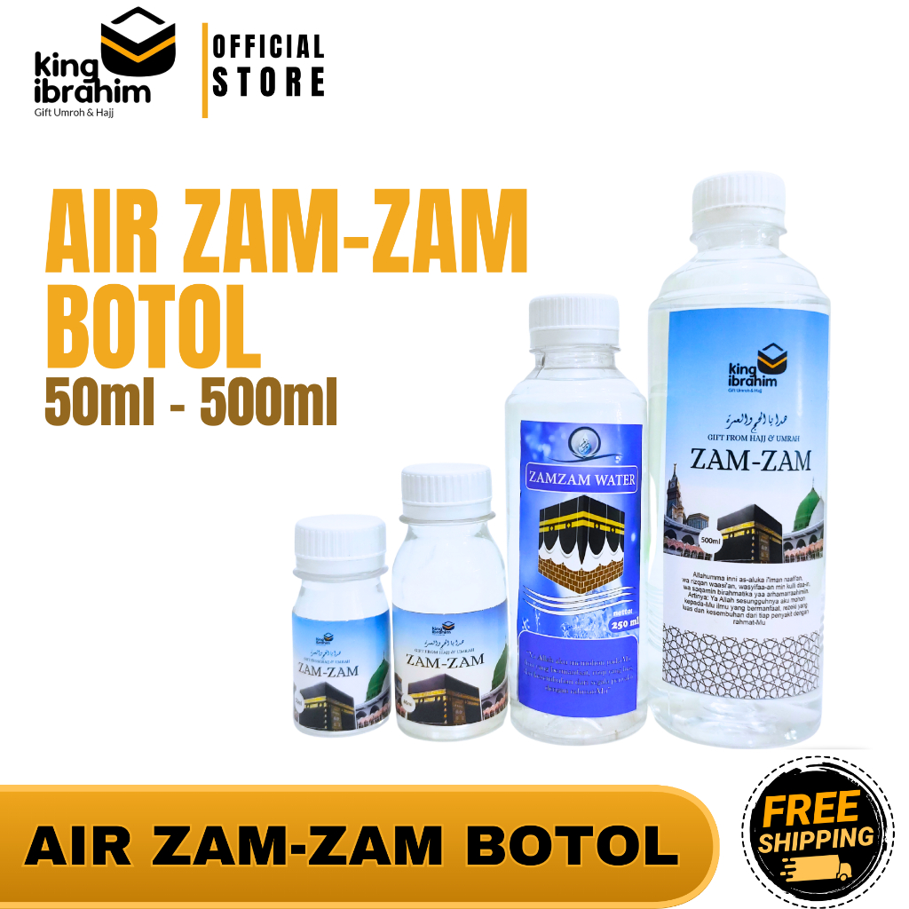 

AIR ZAM ZAM ORI 50ml, 80ml, 250ml, 500ml | AIR ZAM-ZAM ORI PAKET OLEH-OLEH HAJI UMROH MURAH | King Ibrahim