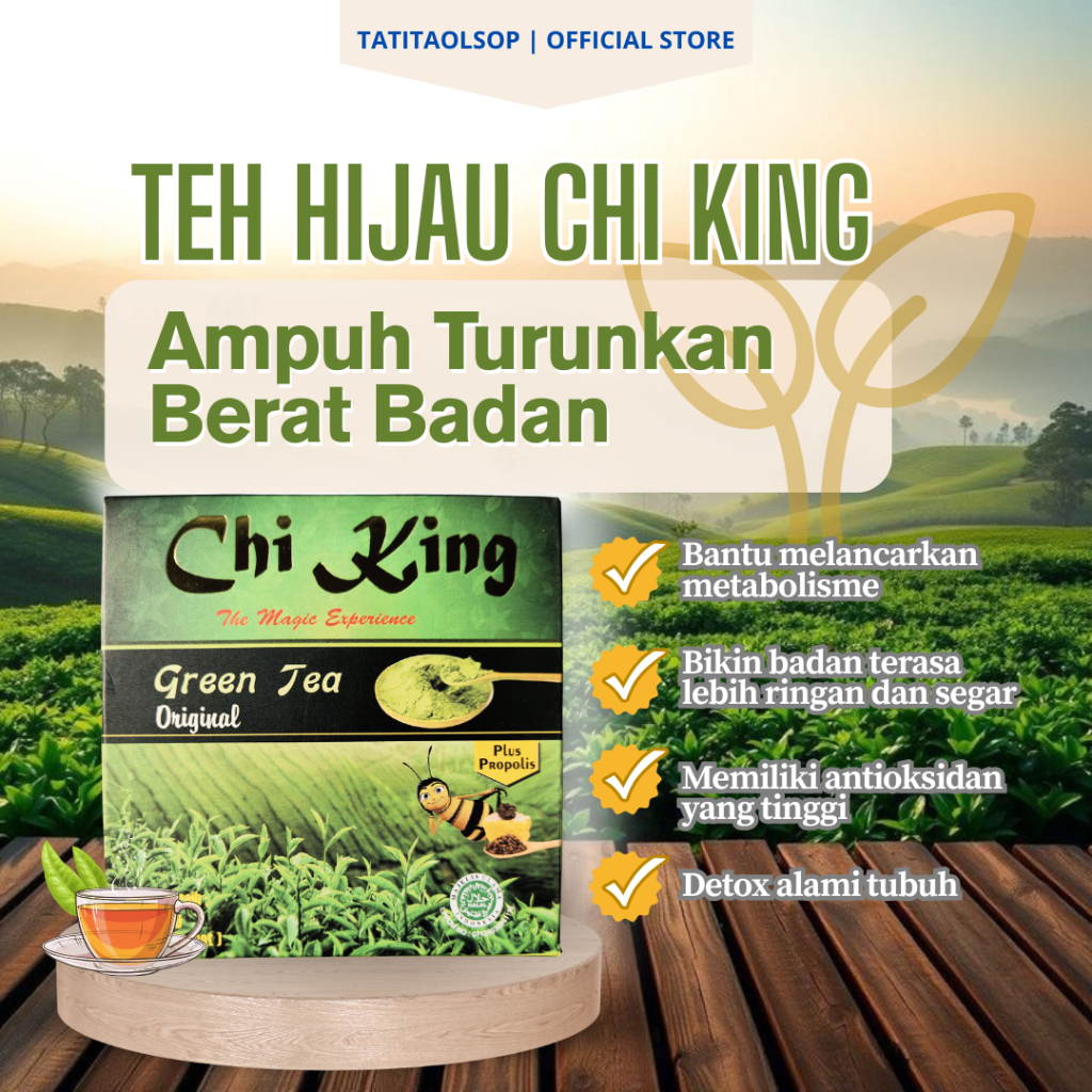 

TEH HIJAU CHIKING - TEH DIET HERBAL - Plus Propolis - Green Tea