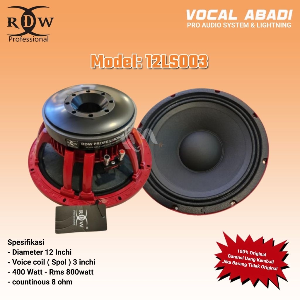 SPEAKER COMPONENT RDW 12LS003