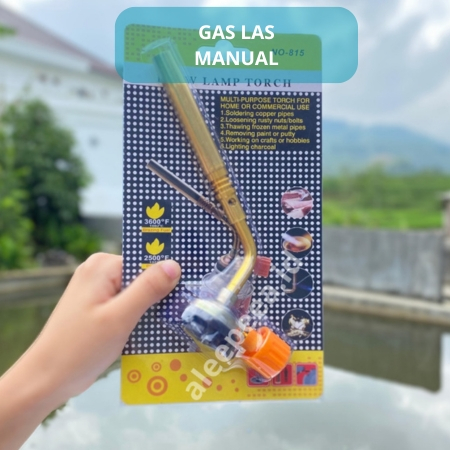Kepala Torch Gas Kaleng Kuningan - Torch Gas Single Manual Kuningan - Alat Las Api Manual Praktis - 
