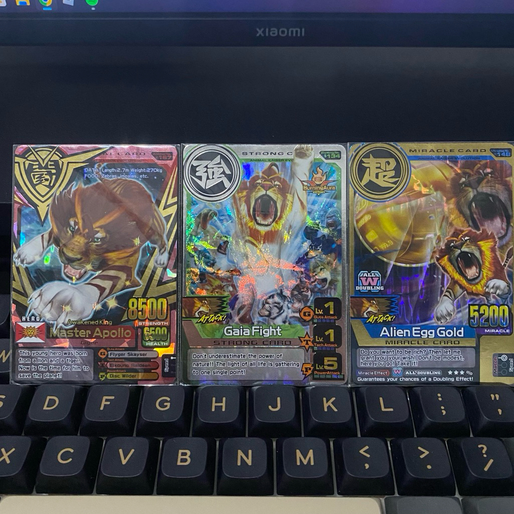 Namco Master Apollo Bundling Card - Kartu Animal Kaiser Original Strong & Miracle Card Gaia Fight & 